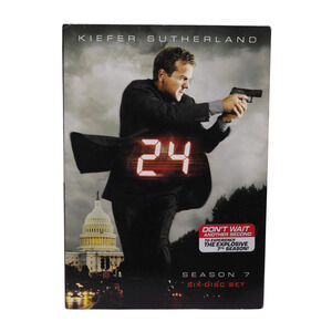 24 Kiefer Sutherland Season 7 Six Disc DVD Set - Widescreen - Sealed